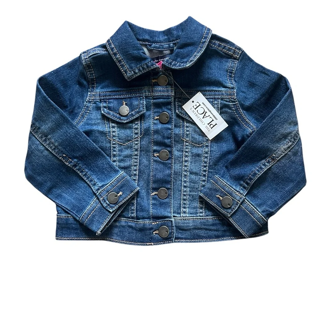 Children’s Place Toddler Girls Blue Denim Jacket | 18-24 M NWT
